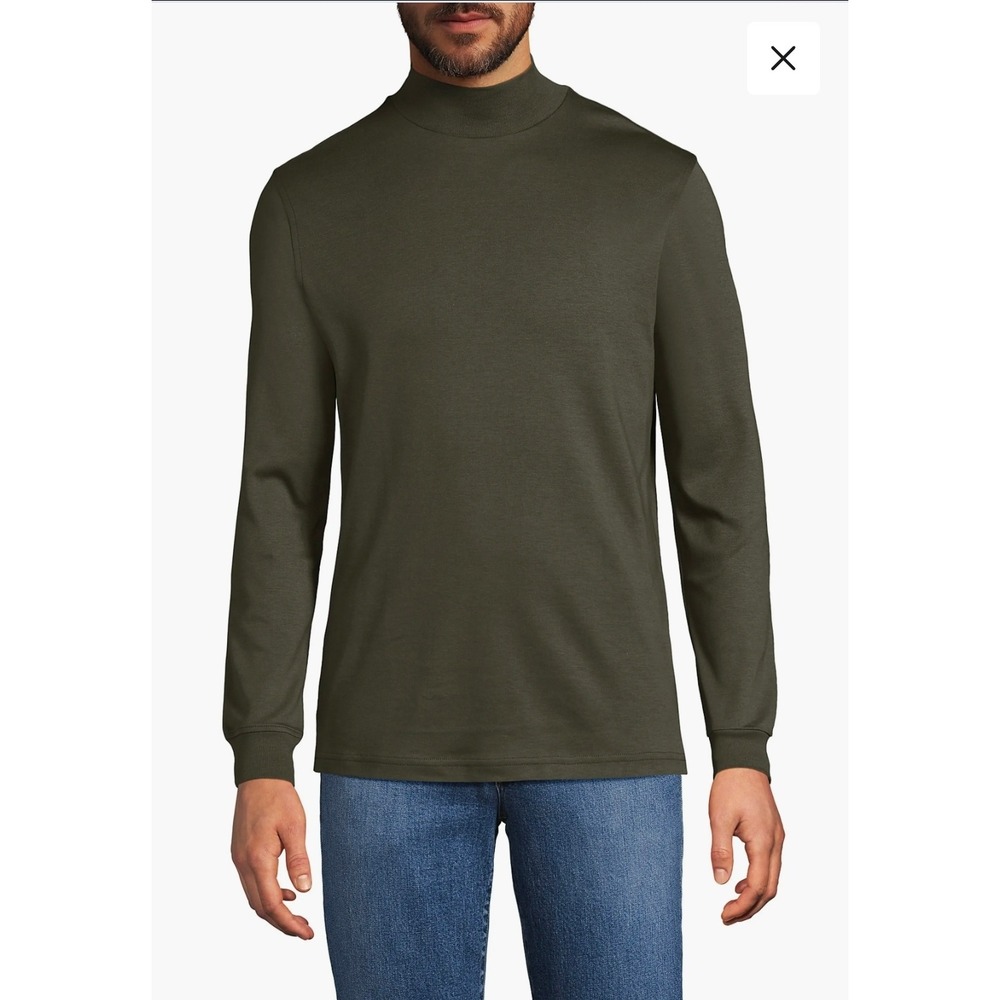 Lands End Cotton Supima Mock Turtleneck medium new with tags medium